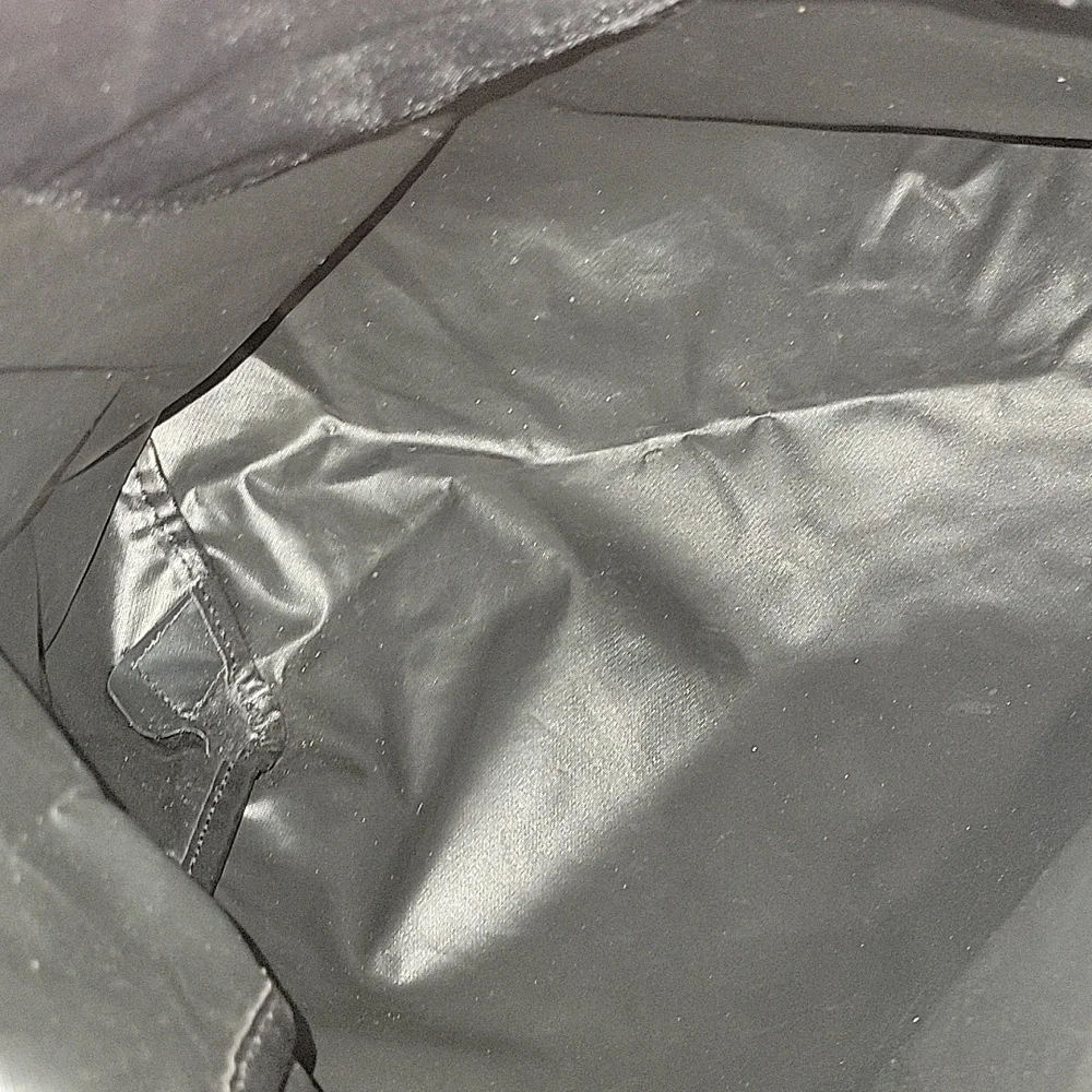 Black Nylon/Leather Backpack Bag